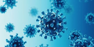 blue coronavirus illustration